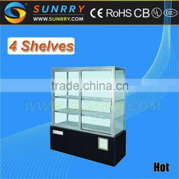 4 tier clear acrylic bakery display case airtight for fast food display counter unit