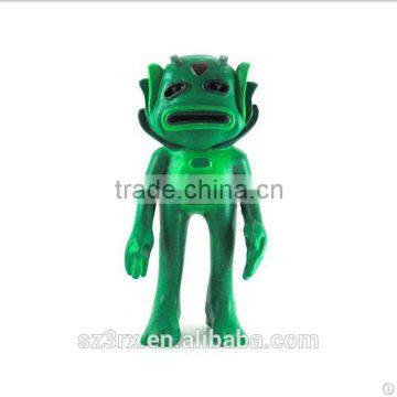 green body big mouth resin monster with 6 inch height,custom made monster sculpture,my own design monster figures