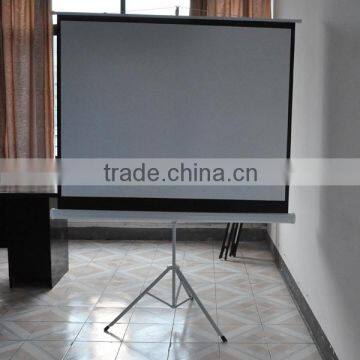 100 inch Floor stand tripod portable white screen for projector 4:3