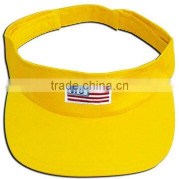 yellow fabric sun visor cap