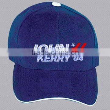 cheap&promotional blinking fiber optic blue embroidery baseball cap with built-in led