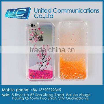 3D start liquid quicksand phone case soft phone cover