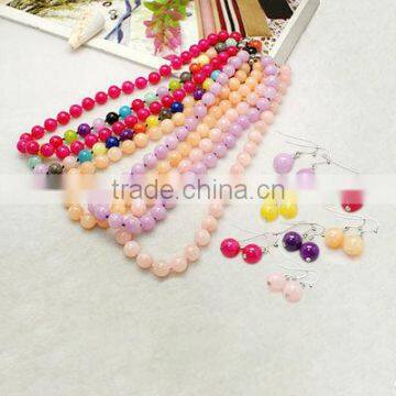 Fashion Dyed Jade Jewelery Sets(SJEW-JS00196)