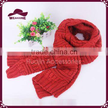 Womens Basic Cable Knit Winter Scarf