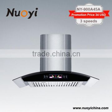 Ceiling-mounted kitchen exhaust chimney hood NY-900A45A