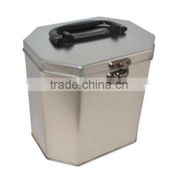 metal octagon box, octagonal tin box, octagonal gift box