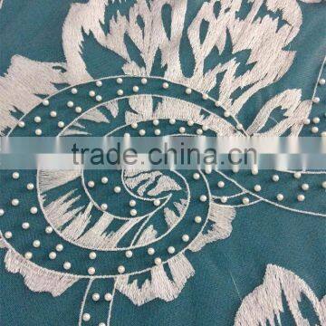 HAND EMBROIDERY FABRIC WITH ACC FOR BRIDAL AND DRESS