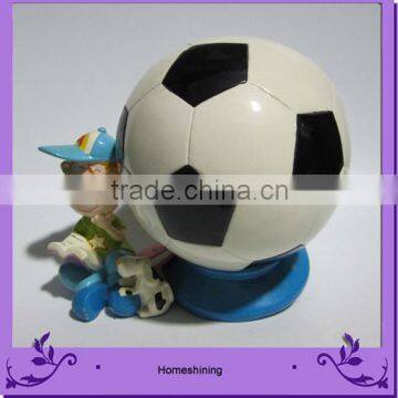 OEM novelty design soccer football coin bank