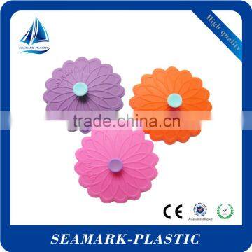 2016 bulk cheap custom colorful silicone drinking lid for cups