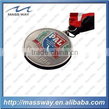 customized old color pewter alloy USA sport medal