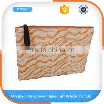 top quality canvas paper straw coral clutch bag handbags                        
                                                                                Supplier's Choice