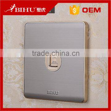 stainless steel electric socket network RJ45 wall computer socket