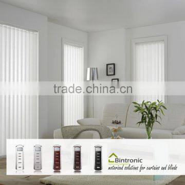 Bintronic Taiwan Electric Motorized Vertical Blinds Sun Shade Remote Control Motorized Curtain System