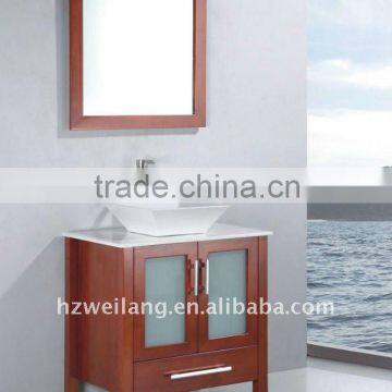 40'' Modern cherry solid wood floor-mounted bathroom storage cabinet(mj-3003)