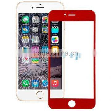 Wholesale High Quality Front Screen Glass Lens For iPhone 6 Plus Red