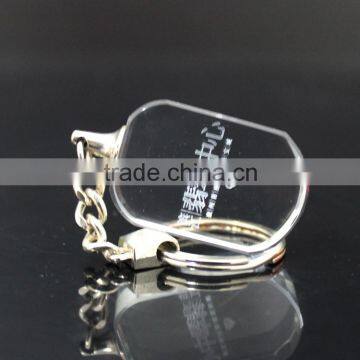 Laser engraving crystal key chain loop