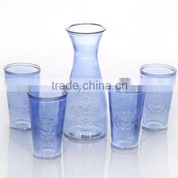 Colored Classic Unique Glass Drinking Set For Centerpiece