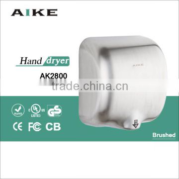 CE CBwall mounted polished stainless steel jet hand dryer