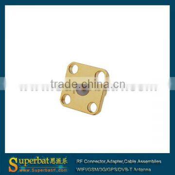 RP SMA Jack,Straight, 4 Hole Panel Mount; Solder adapters sma-f