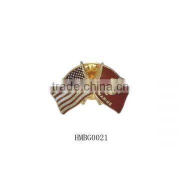 THE OLD GLORY PLAT GOLD ZINC ALLOY BADGE