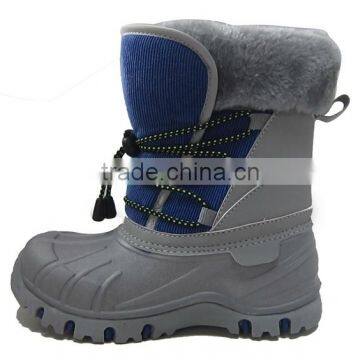 Children snow boot fur lining winter kids winter snow boots