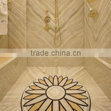 antique flooring design, marble polishing waterjet, water jet marble round mosaic