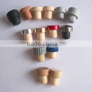 natural champagne wine synthetic cork with different color