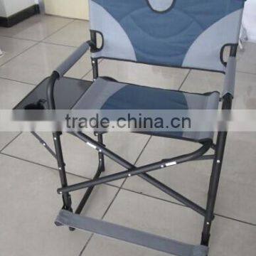 2014 aluminum lightweight high quality tall back folding director chair with footrest