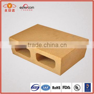 alumina block material and brick