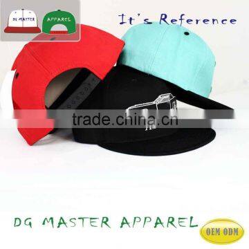 100%cotton 3D embroidery or print plain snapback hat