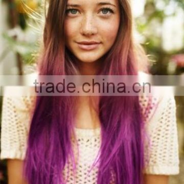 Different Ombre Beautiful Long Hair Synthetic Fibres