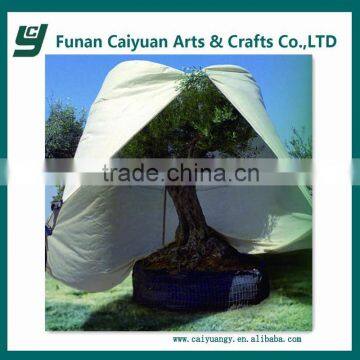 Handmade white outdoor PP pot plant cover with zipper