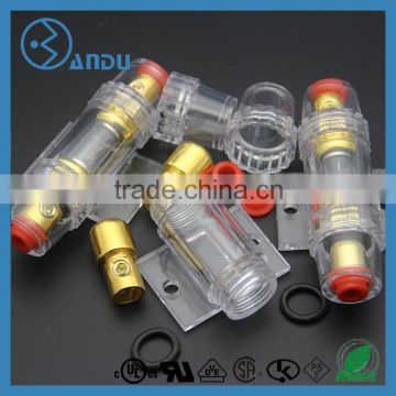 Audio fuse and fuse holder golden plated 10*38mm glass fuse