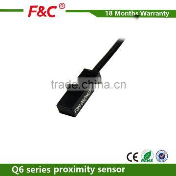 Q6 SN1mm 12-24V DC small square inductive proximity sensor with CE