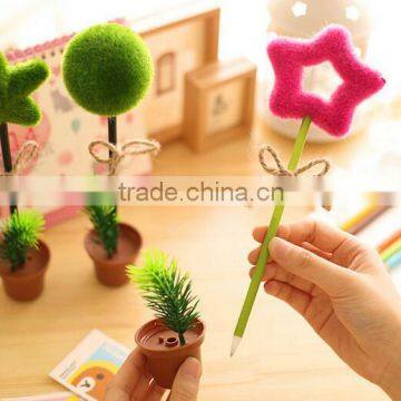 DIY creative stationery kids personalized Novelty Flowerpot heart five-pointed star shaped ball point pen promotional gifts