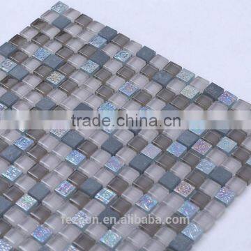 hot sale brown glass stone mix mosaic for bathroom