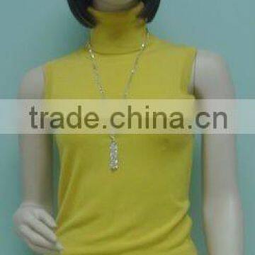 2011-LS025 LADIES VEST HIGH NECK PULLOVER SWEATER