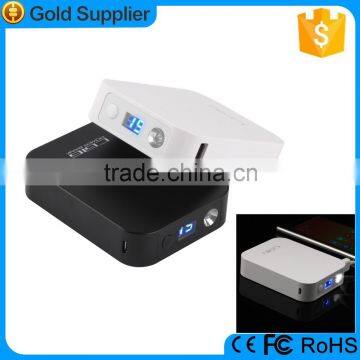 pull factory in china digital LCD and flashlight 12000mah power bank 5v 2a