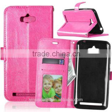 Cell Phone PU Leather Flip Card-slot Case for ASUS ZenFone Max ZC550KL