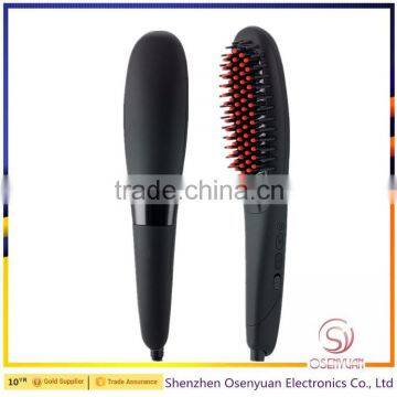 2016 New Arrived Fast Shipping Brush Ionic With LCD Hair Straightener Comb photo-4