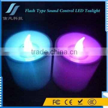 Sound Control Battery Operated Flameless LED Flicker Candles