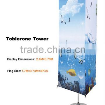 Toblerone Tower, New Flag of Carbon Frame Beach Flag With Spike & Sublimation Flag.