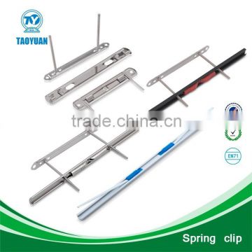 High quality spring loaded tube,paper clip metal/plastic spring clip