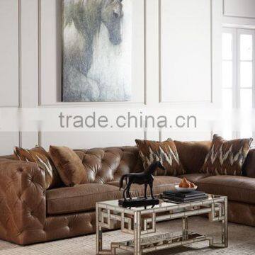 High Quality Leather Corner Sofa Set American Type For Home office Use