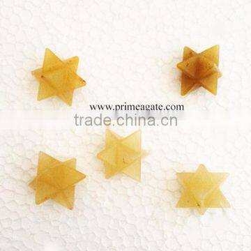 Yellow Aventurine Merkaba Stars | Indian Healing Stones