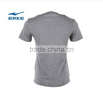 ERKE 100% Cotton Mens Summer Comfortable Round Neck Sports Short Sleeve t Shirt With Fasion Printing Cheap Wholesale photo-2