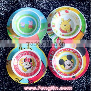 Made in china cartoon melamine used restaurant dinnerware sets