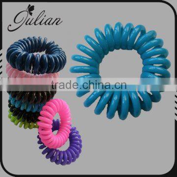 Fashion Telephone Solid Candy Color Elastic Hair Bands Bracelet Ponytail Holder Winter Christmas Scrunchies For Girl FHHTA0020-3