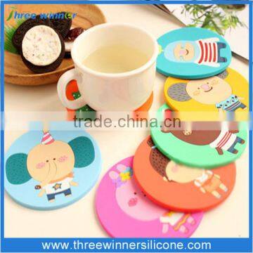 Round shape silicone mat cartoon silicone mat