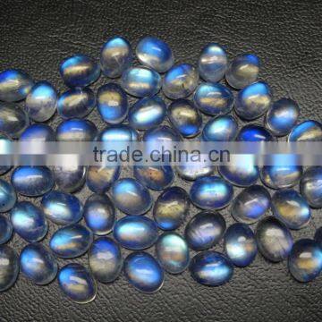 Natural Gemstone Type and Rainbow Moonstone Gemstone Material Cabchon Rainbow Moonstone